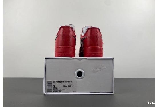 Force Air 1  Nike AO4297-600 Off-White Red   Low 0709